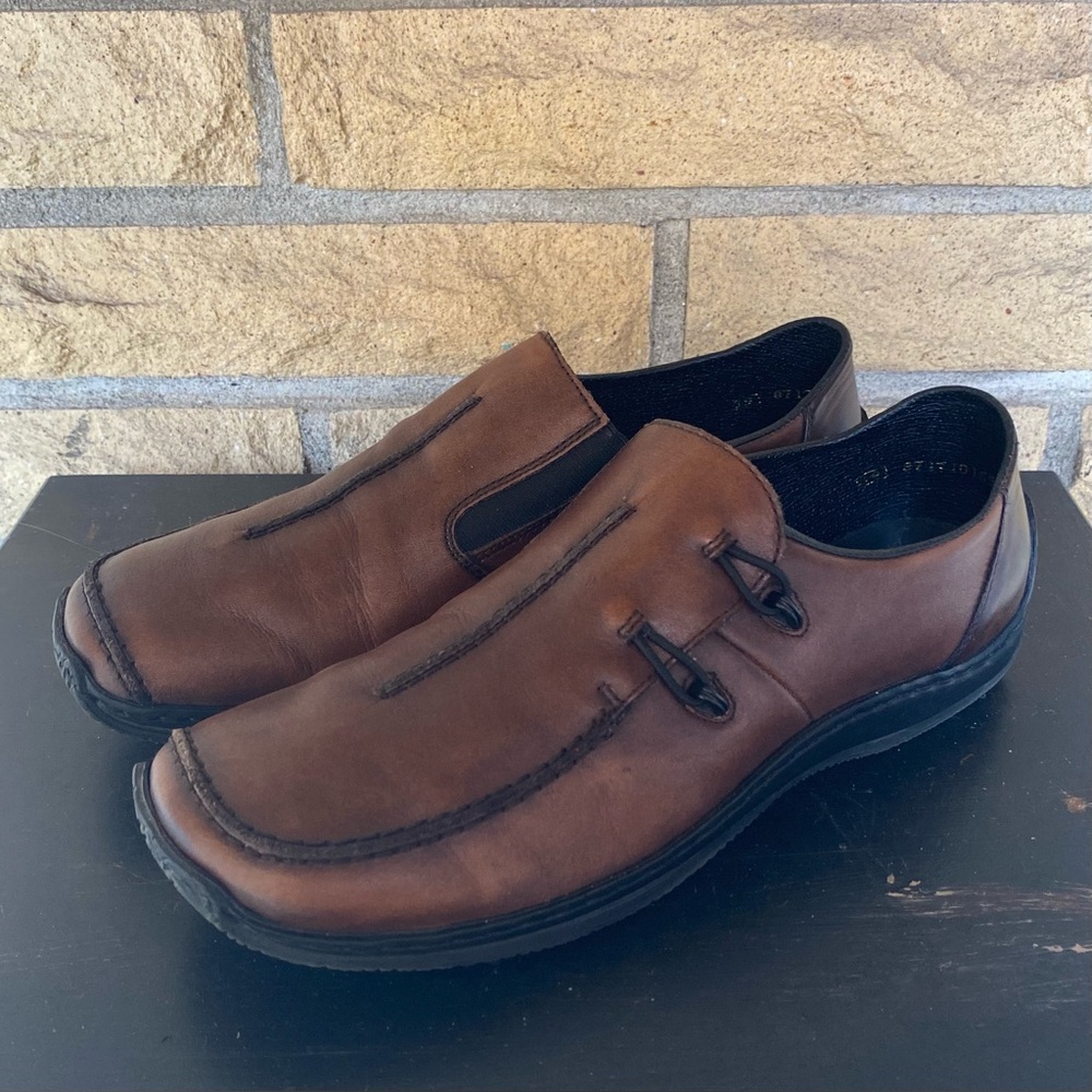 RIEKER Celia Antistress Leather Slip-on Loafer Shoes